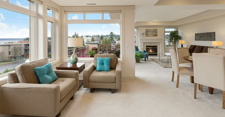 Home interior prepared for inspection