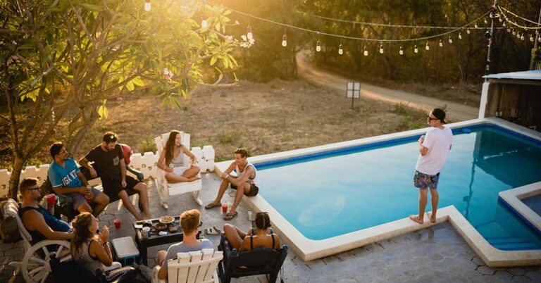 Outdoor pool party