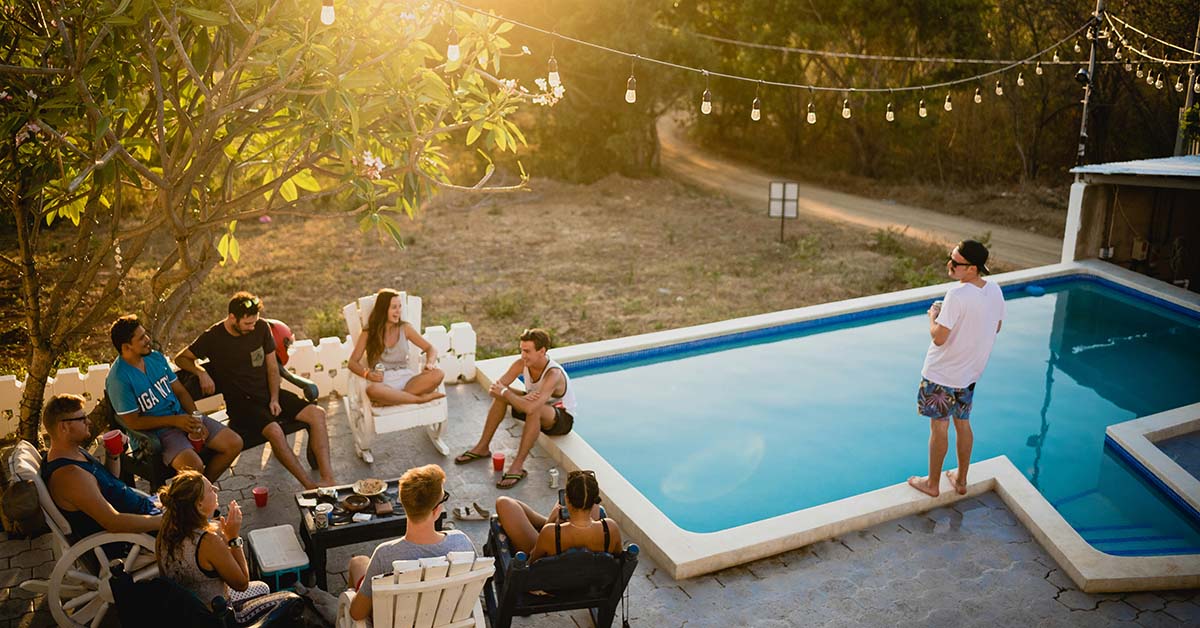Outdoor pool party
